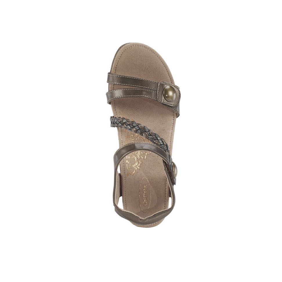 Sandal sức khỏe nữ Aetrex Naya Bronze