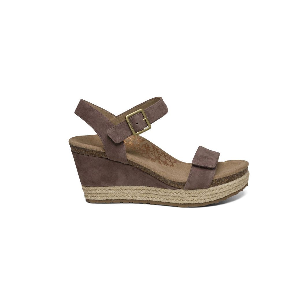Sandal sức khỏe nữ Aetrex Sydney Taupe