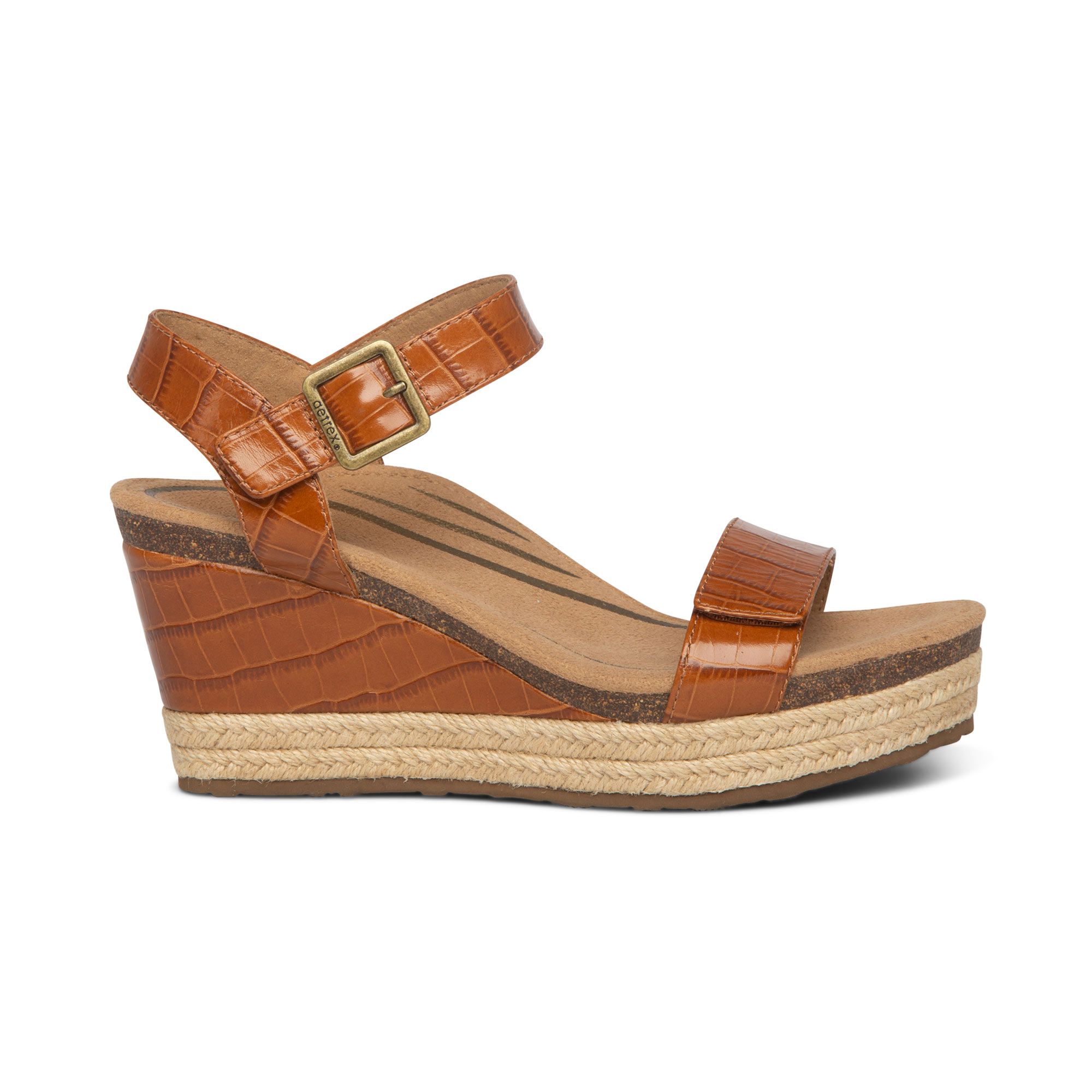 Sandal sức khỏe nữ Aetrex Sydney Cognac