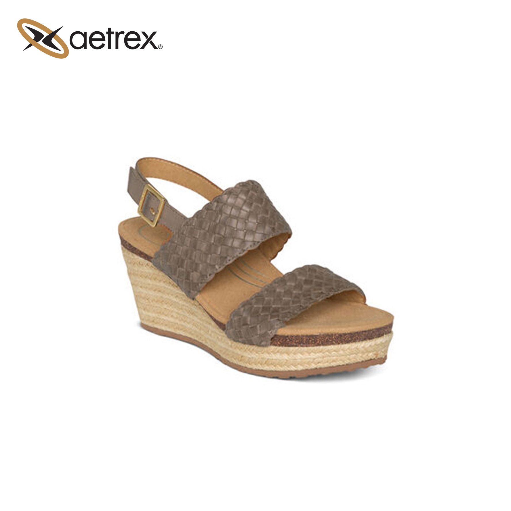 Sandal sức khỏe nữ Aetrex Summer Taupe
