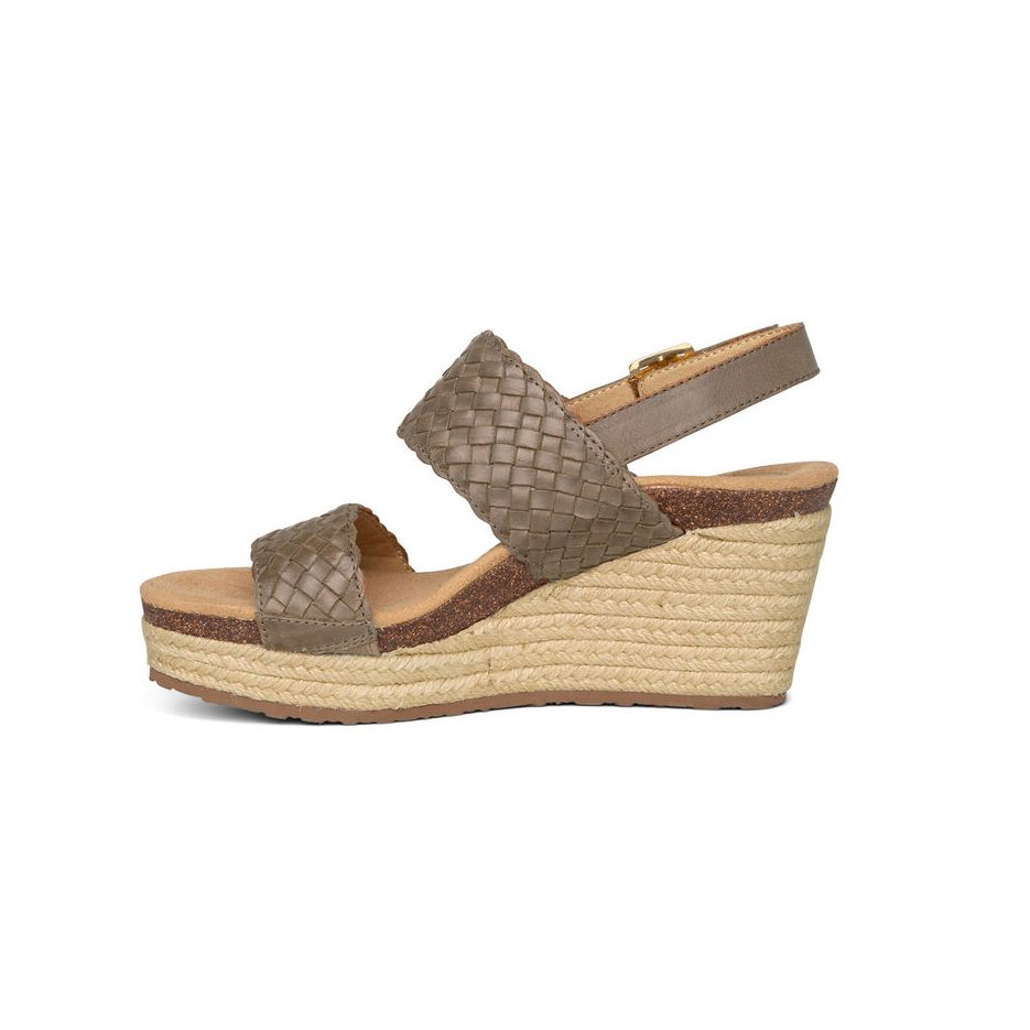 Sandal sức khỏe nữ Aetrex Summer Taupe
