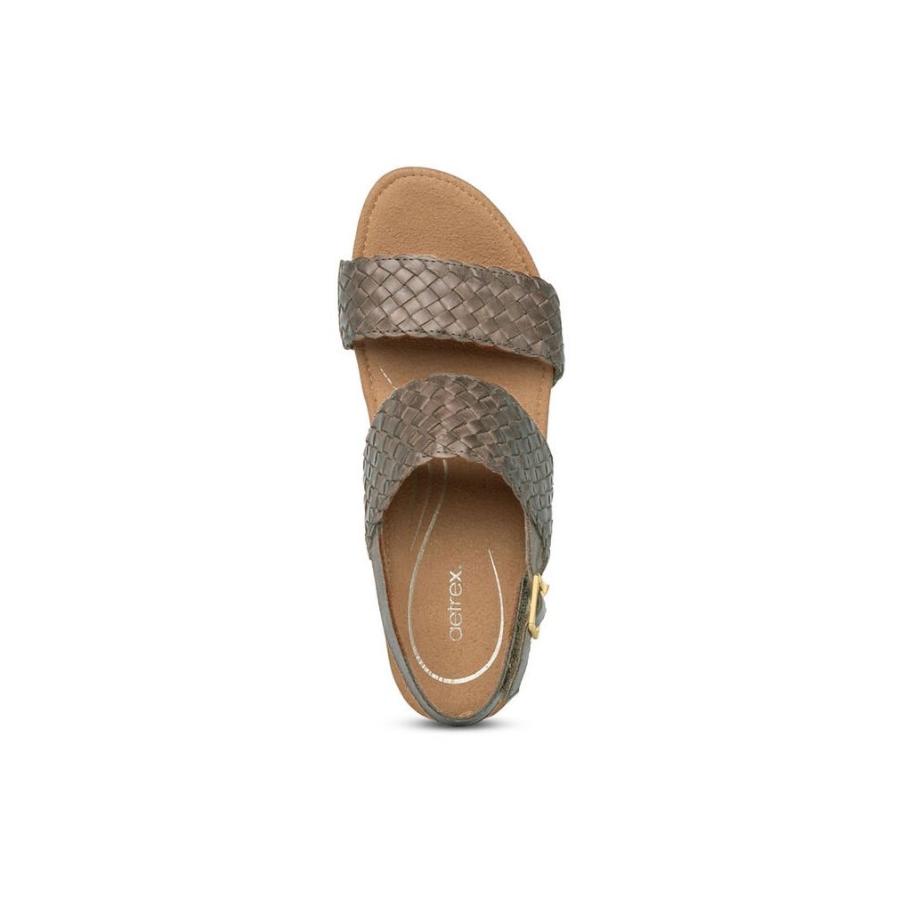 Sandal sức khỏe nữ Aetrex Summer Taupe