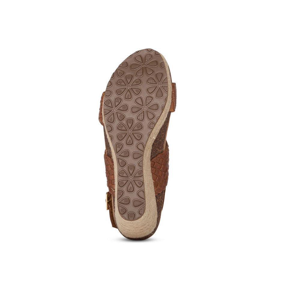 Sandal sức khỏe nữ Aetrex Summer Cognac