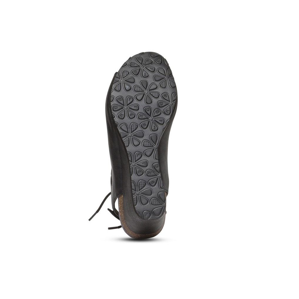 Sandal sức khỏe nữ Aetrex Giselle Wedge Black