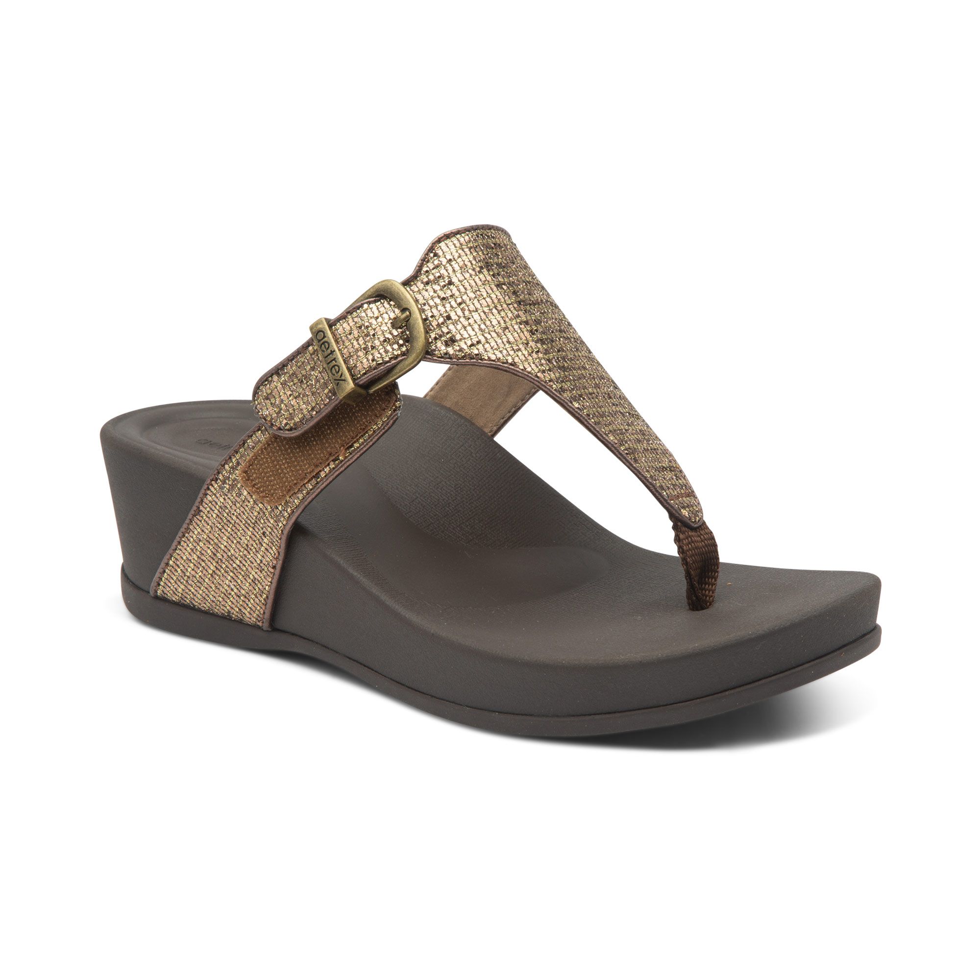 Dép sức khỏe nữ Aetrex Kate Bronze