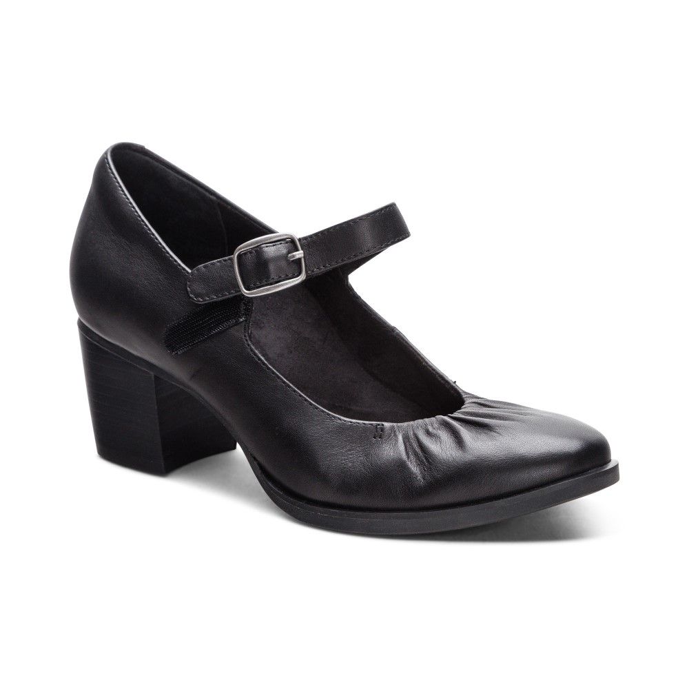 Giày cao gót sức khỏe nữ Aetrex Sara Black