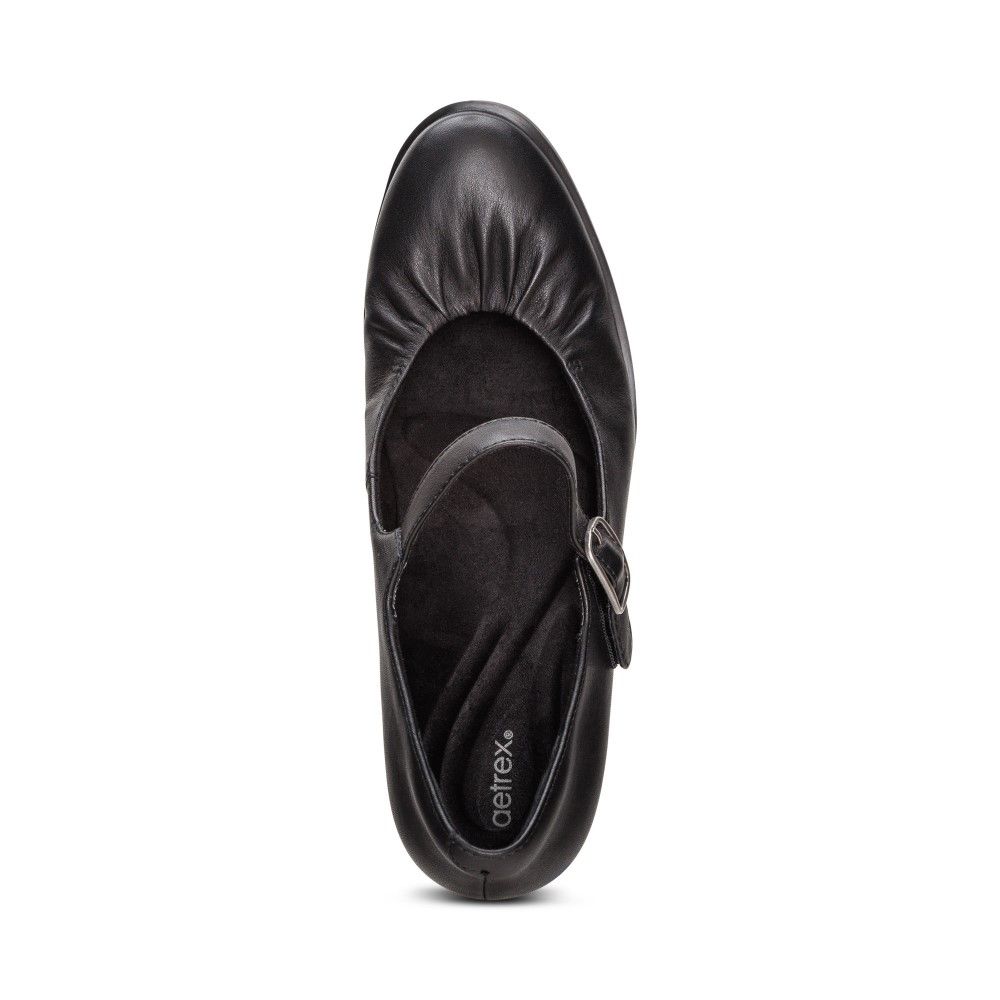 Giày cao gót sức khỏe nữ Aetrex Sara Black