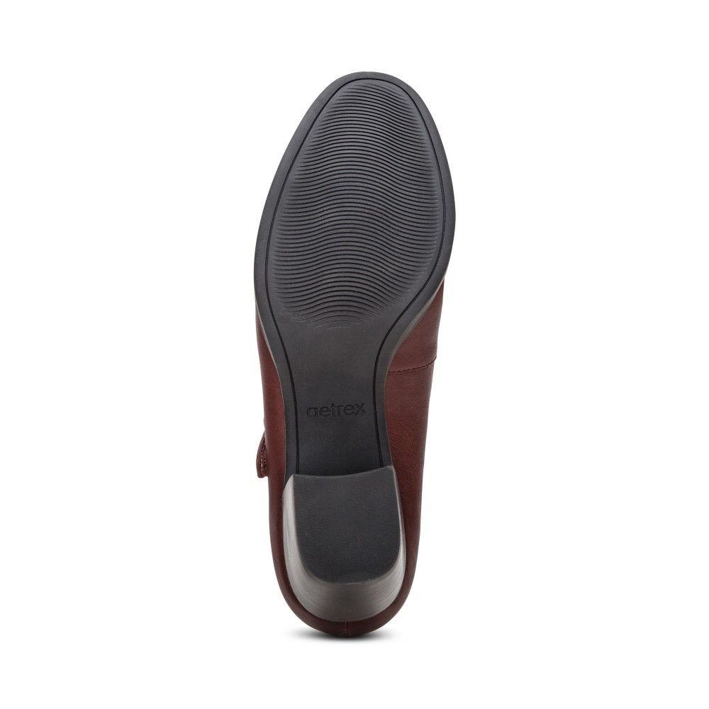 Giày cao gót sức khỏe nữ Aetrex Sara Burgundy