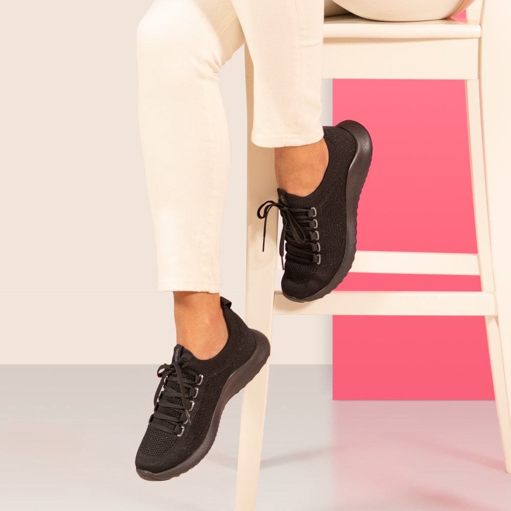 Giày thể thao sức khỏe nữ Aetrex Carly Black