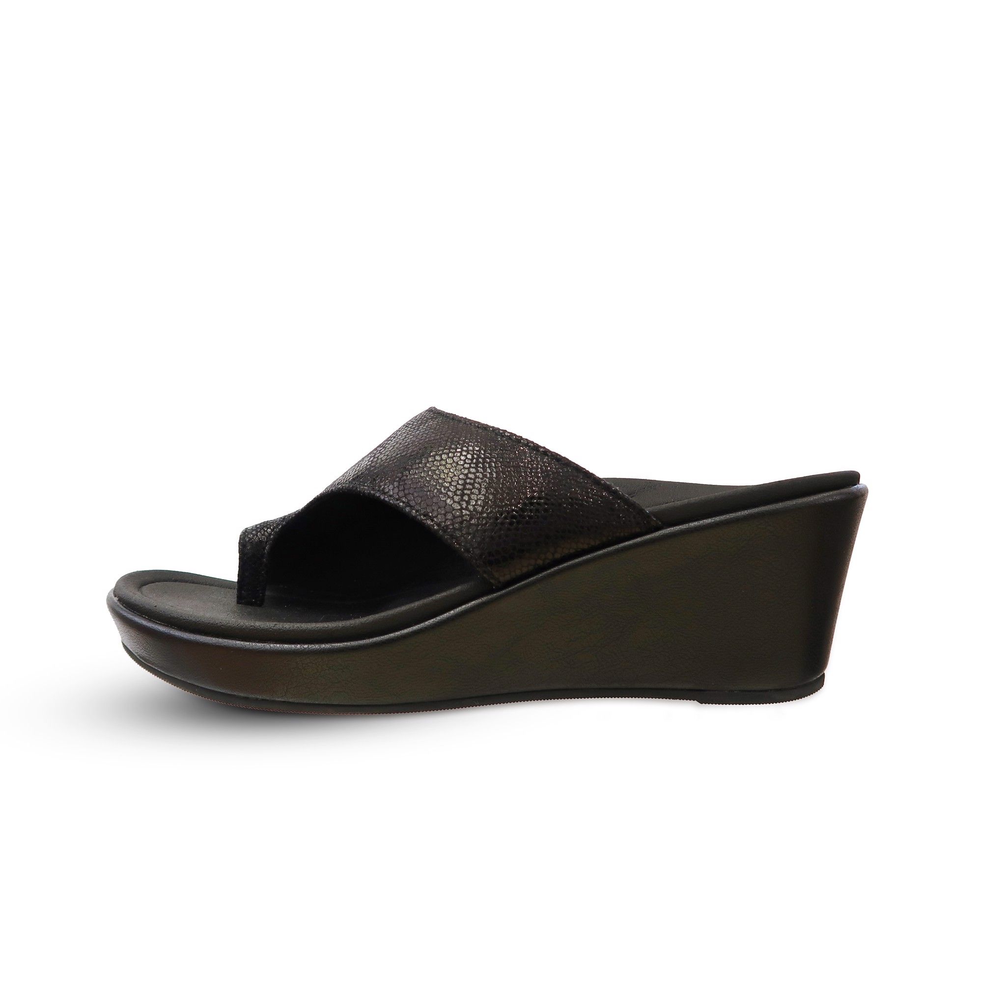 Dép sức khỏe nữ Aetrex Trish Black