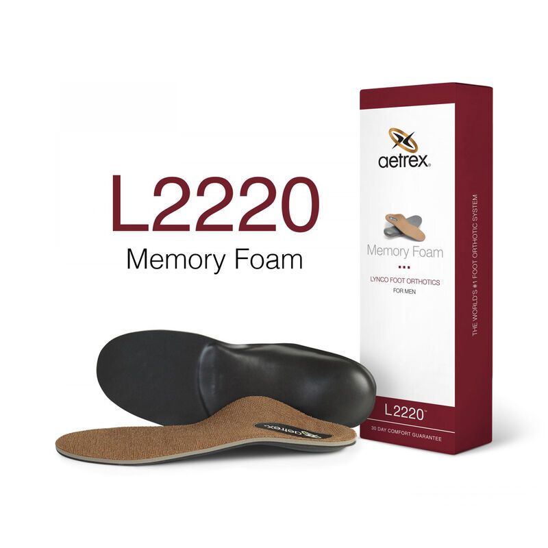 Lót giày y khoa nam Aetrex Memory Foam Flat/Low Arch