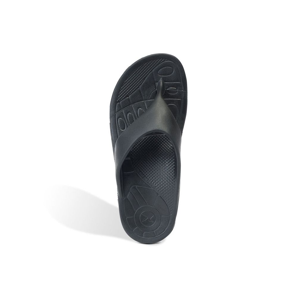Dép sức khỏe nam Aetrex Lynco Flip Black