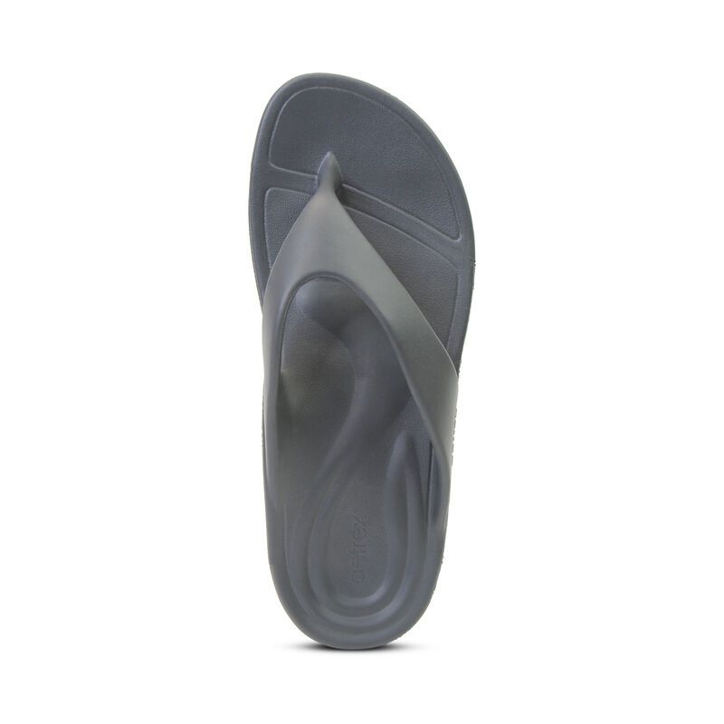 Dép xỏ ngón sức khỏe nam Aetrex Maui Charcoal