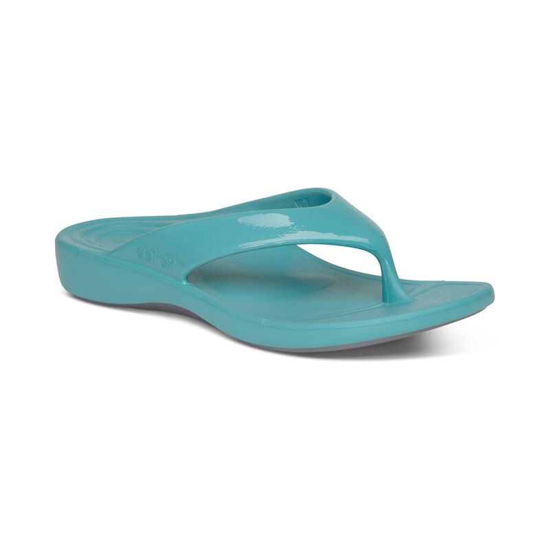 Dép sức khỏe nữ Aetrex Lynco Maui Flip Aqua