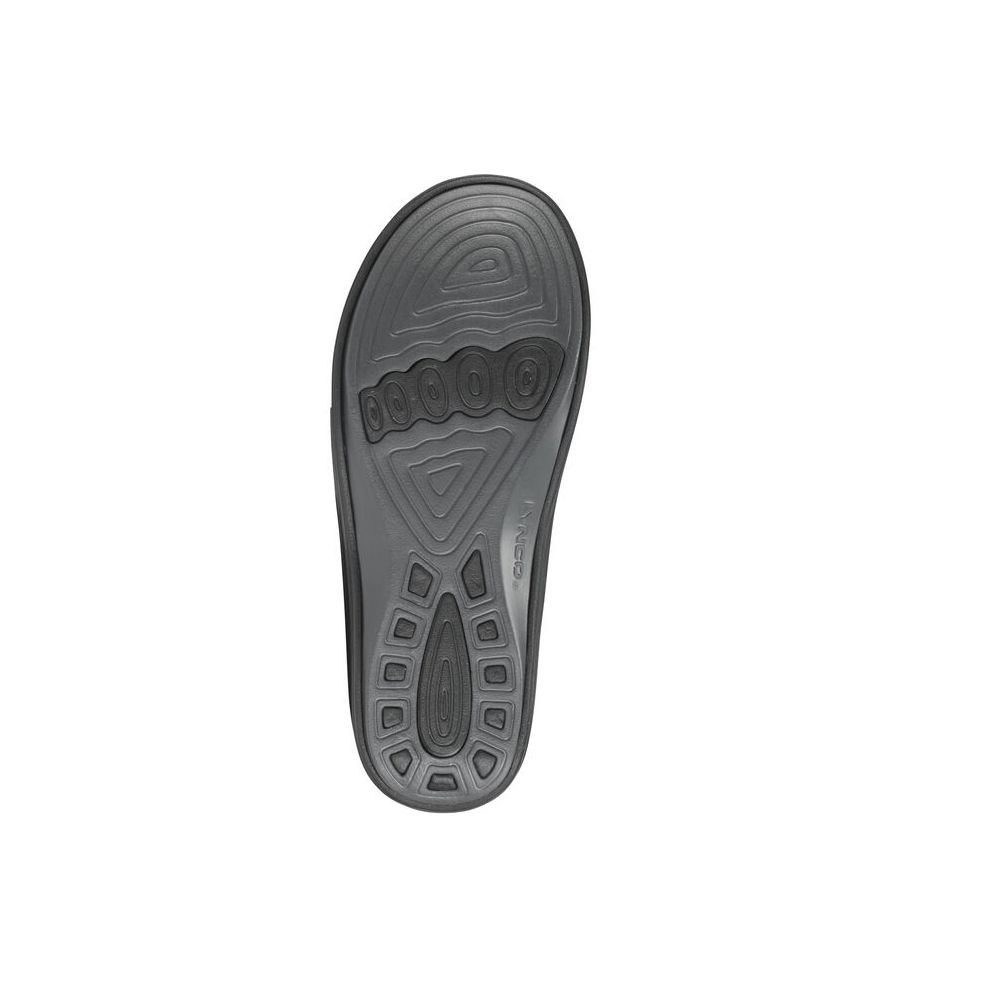 Giày sức khỏe nam Aetrex Lynco Clogs Black