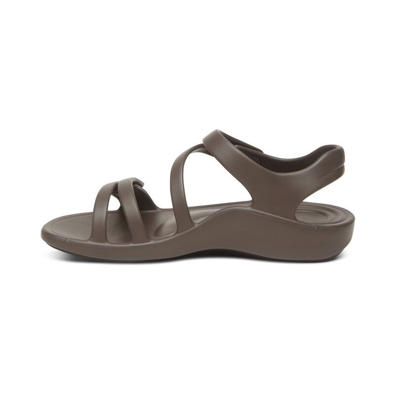 Giày sandal sức khoẻ nữ Aetrex Jillian Sport Java