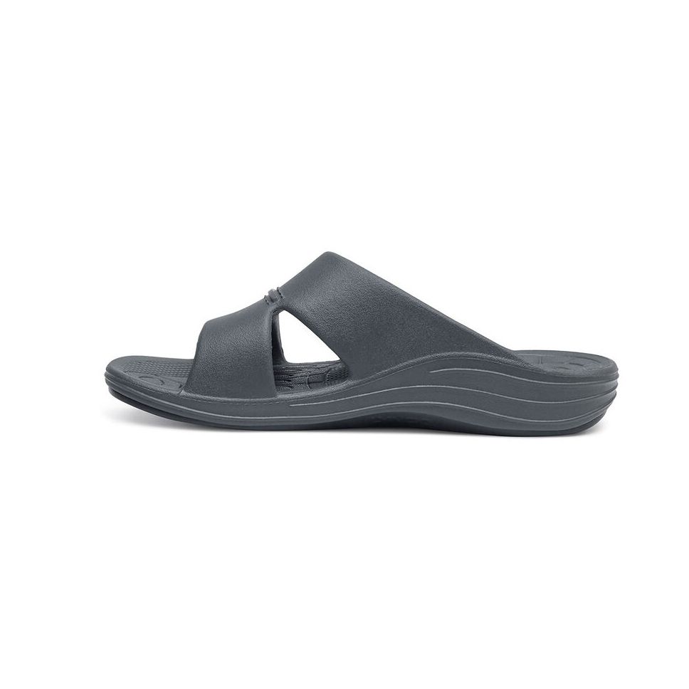 Dép sức khỏe nam Aetrex Lynco Slides Charcoal