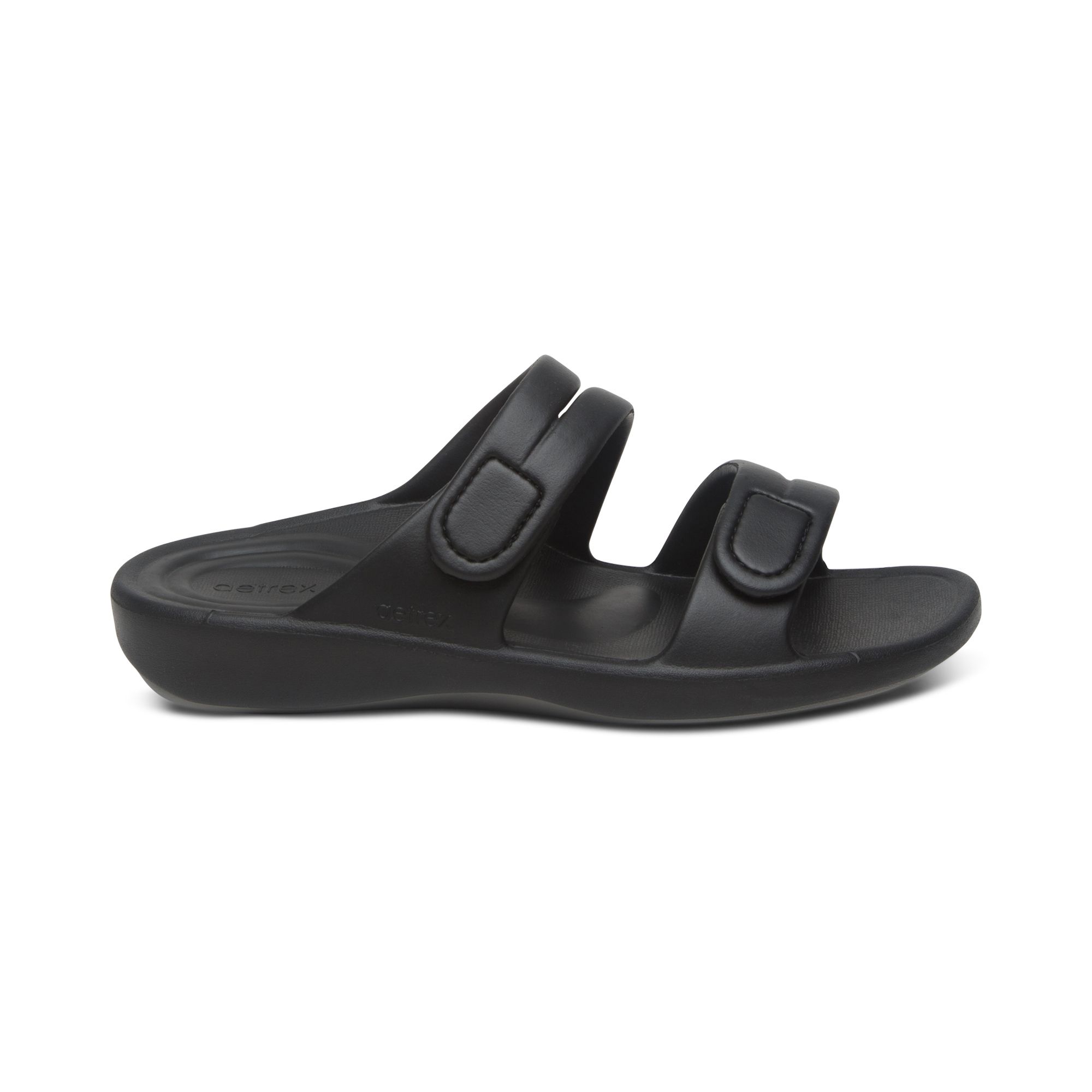 Dép quai ngang sức khoẻ nữ Aetrex Janey Sport Black
