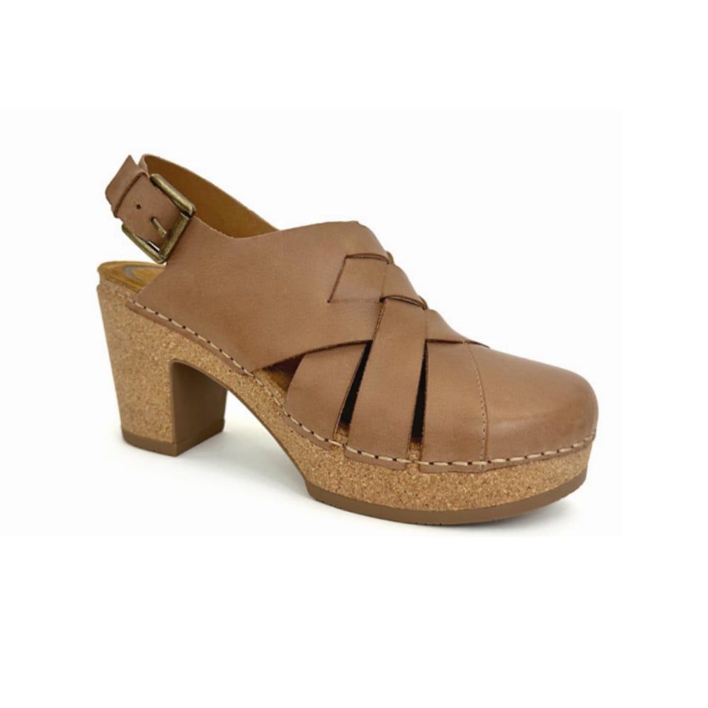 Giày Sandal cao gót sức khoẻ nữ Aetrex Paige Camel