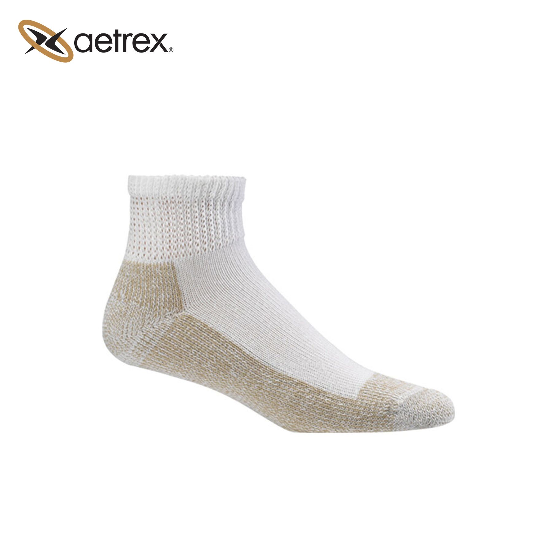  Vớ tiểu đường ngắn Aetrex Non-Binding Extra Cushion White 