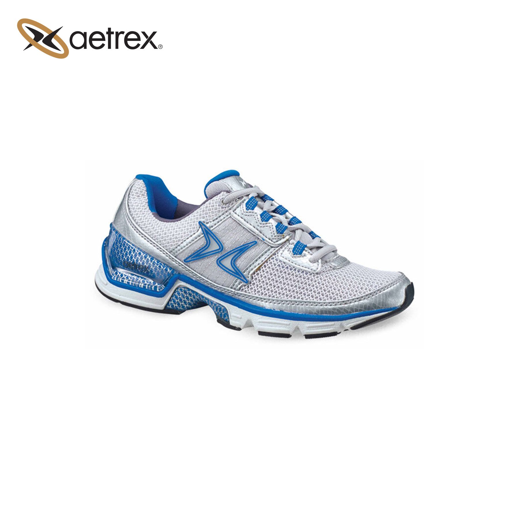 Giày sức khỏe nữ Aetrex XSpress Runner Silver Blue