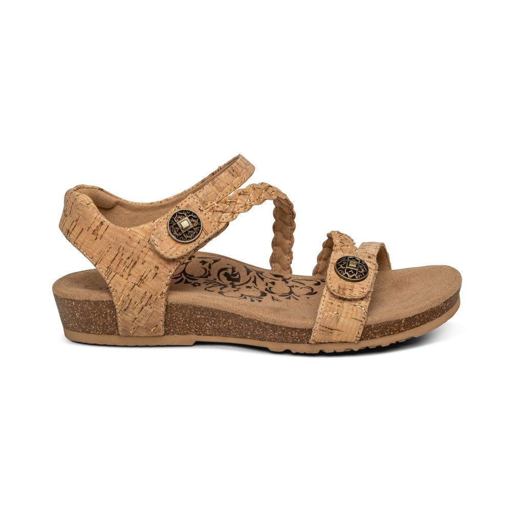  Giày Sandal sức khoẻ nữ Aetrex Jillian Brown 