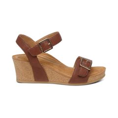  Giày Sandal cao gót sức khoẻ nữ Aetrex Lexa Brown 