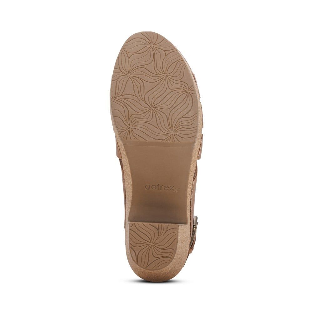  Giày Sandal cao gót sức khoẻ nữ Aetrex Paige Camel 