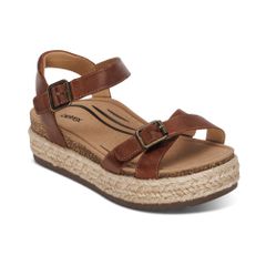  Giày Sandal cao gót sức khỏe nữ Aetrex Paula Walnut 