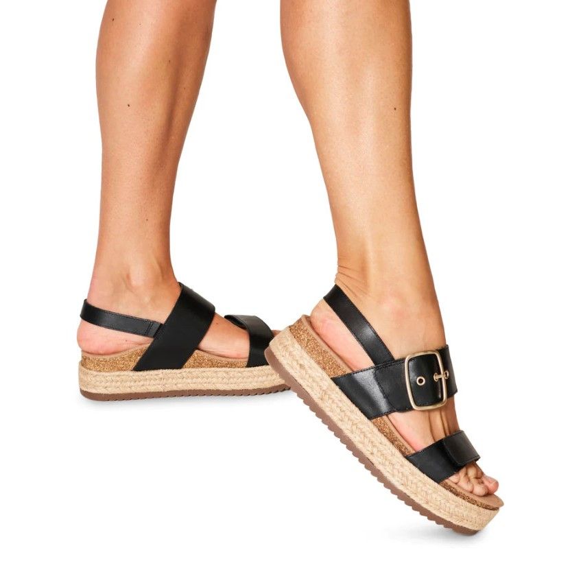 Giày Sandal cao gót sức khỏe nữ Aetrex Vania Black