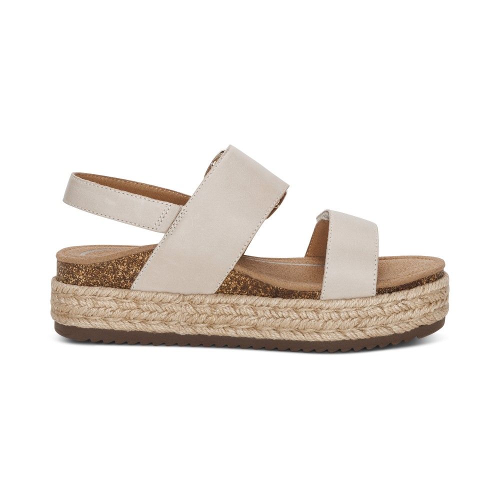 Giày Sandal cao gót sức khỏe nữ Aetrex Vania White