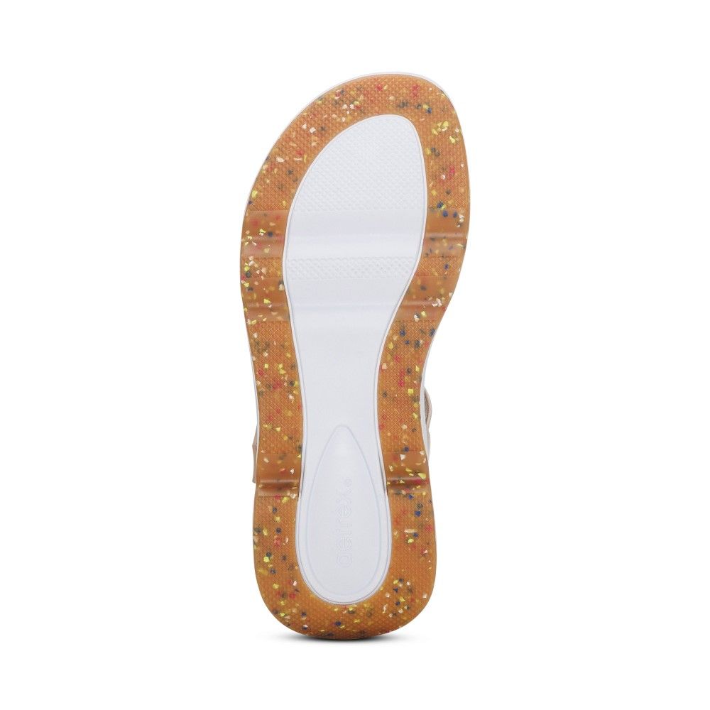 Giày Sandal sức khỏe nữ Aetrex Whit Champagne