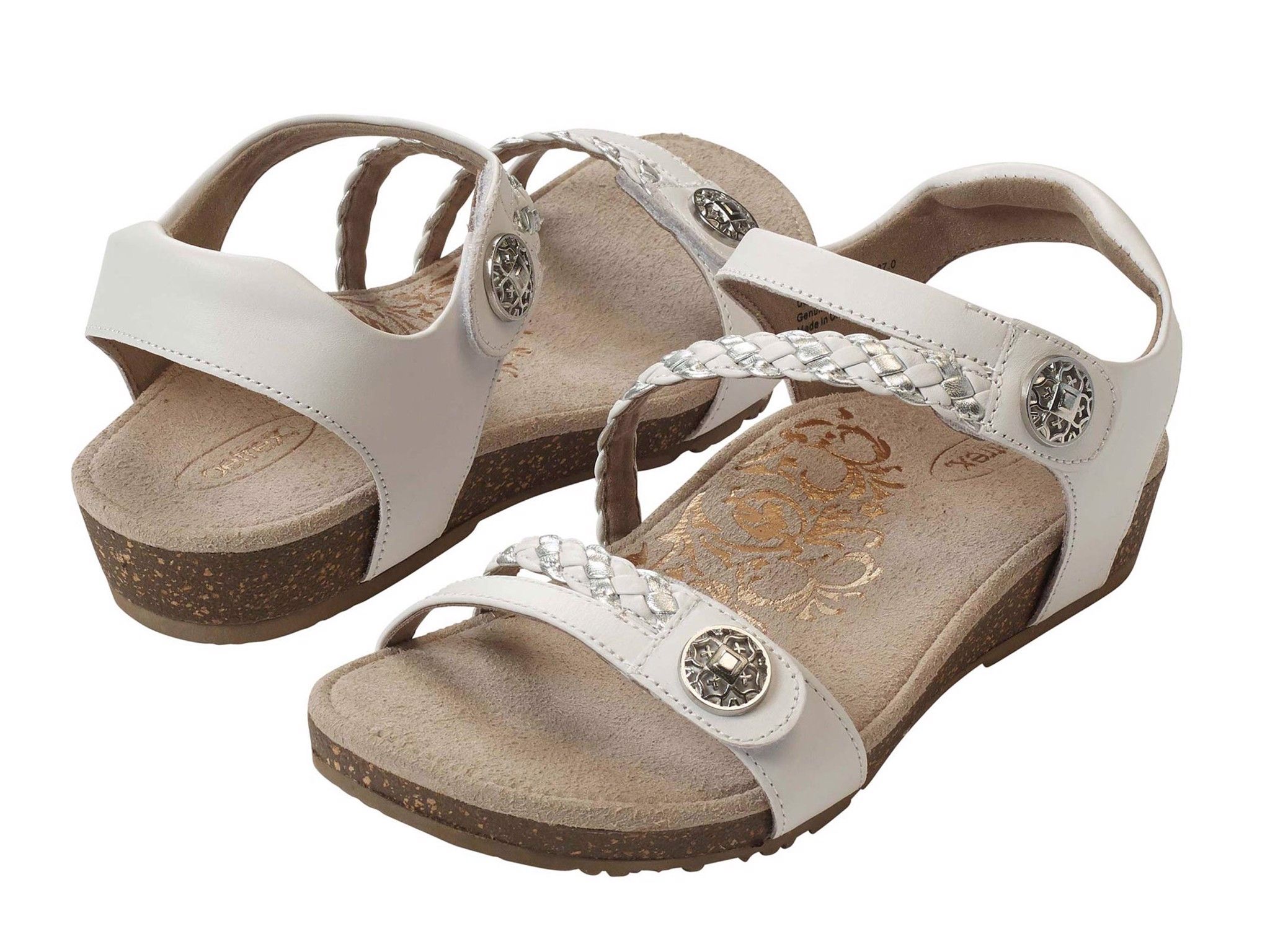 Sandal sức khỏe nữ Aetrex Jillian White