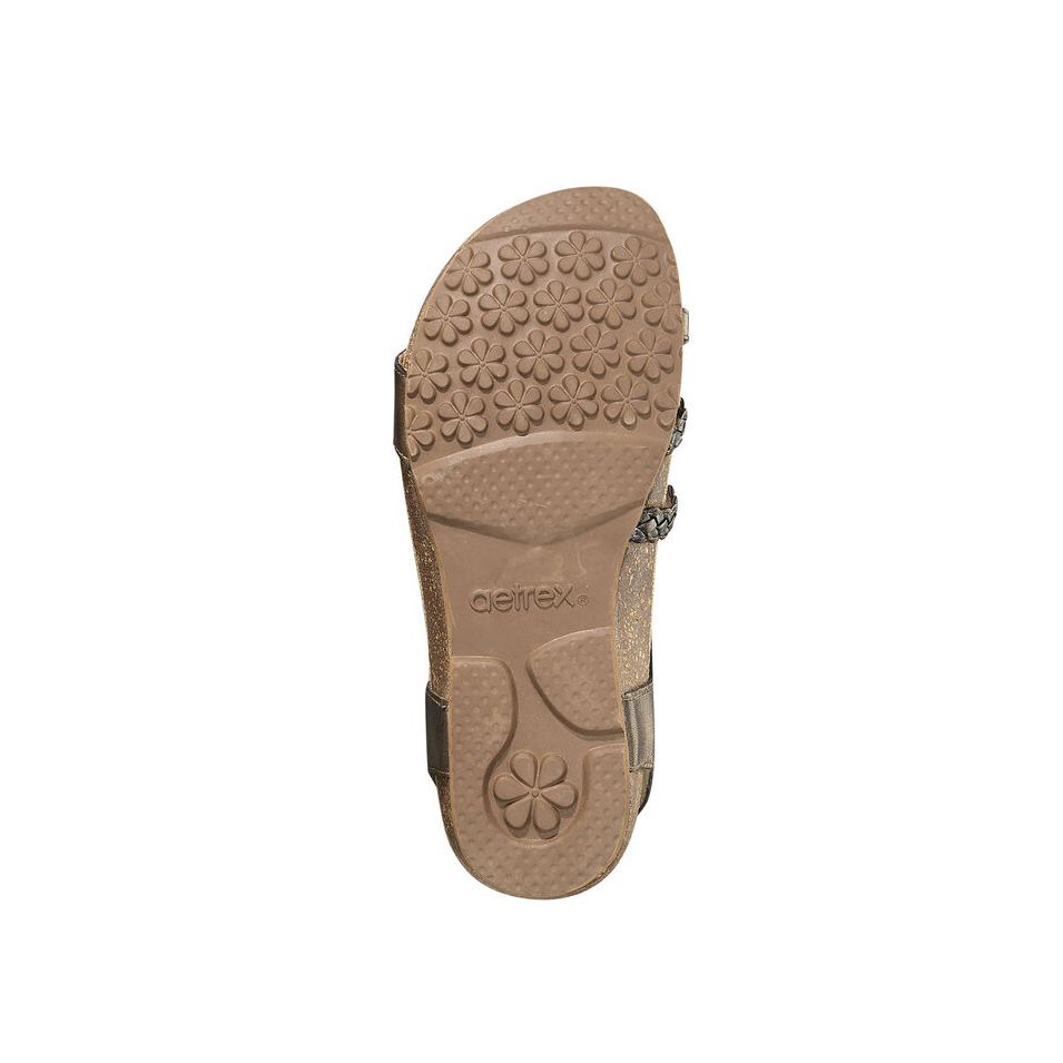 Sandal sức khỏe nữ Aetrex Jillian Bronze