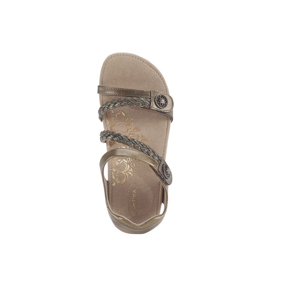 Sandal sức khỏe nữ Aetrex Jillian Bronze