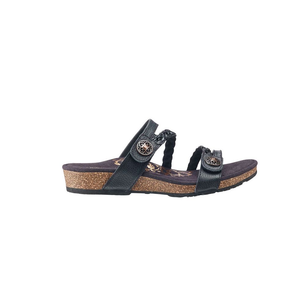 Dép sức khỏe nữ Aetrex Janey Black