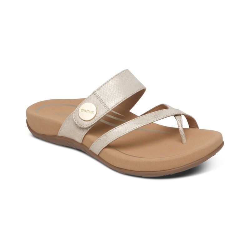 Dép xỏ ngón sức khỏe nữ Aetrex Izzy Tan