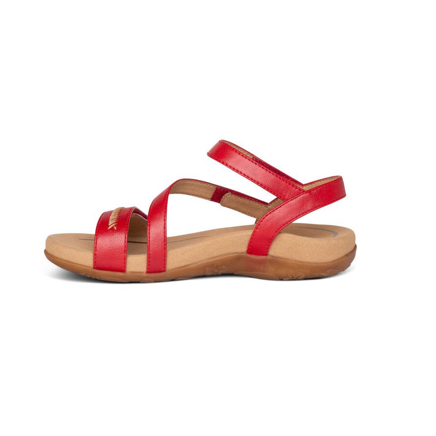 Sandal sức khỏe nữ Aetrex Gabby Red
