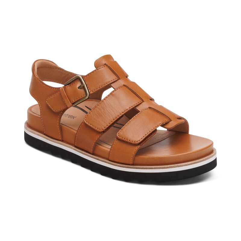 Giày sandal sức khỏe nữ Aetrex Romy Brown