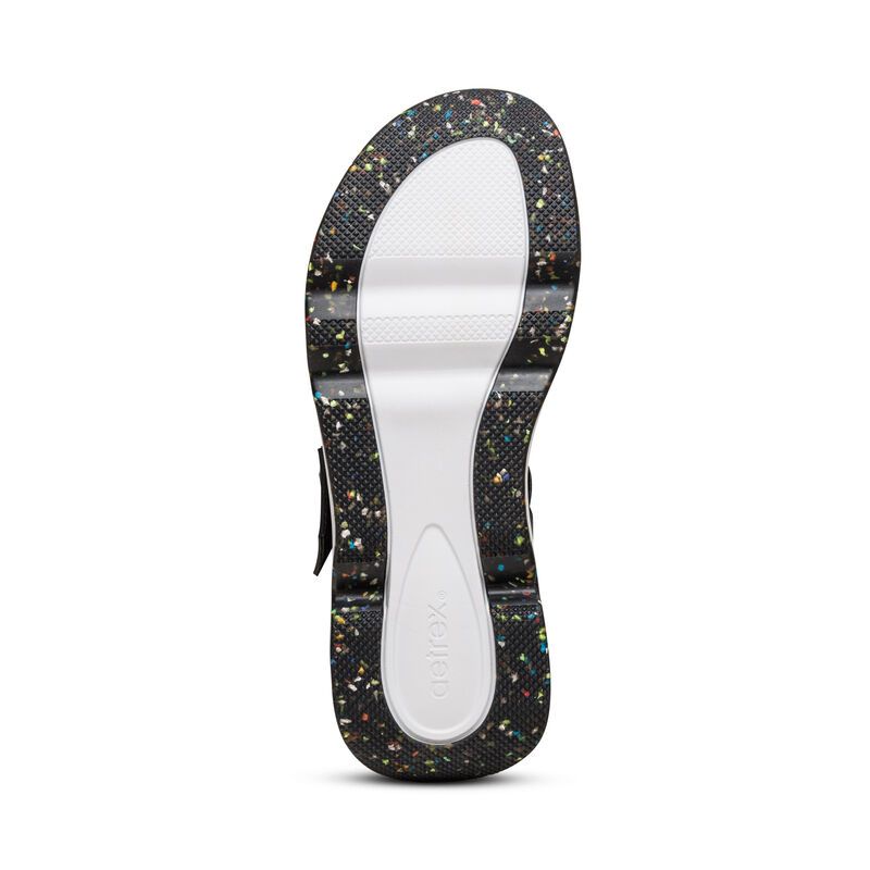 Giày Sandal sức khỏe nữ Aetrex Whit Black