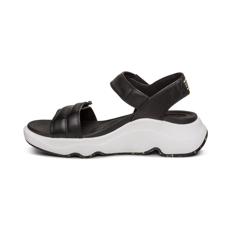 Giày Sandal sức khỏe nữ Aetrex Whit Black