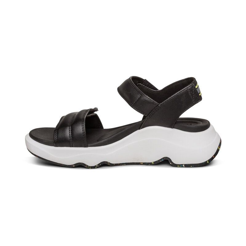  Giày Sandal sức khỏe nữ Aetrex Whit Black 