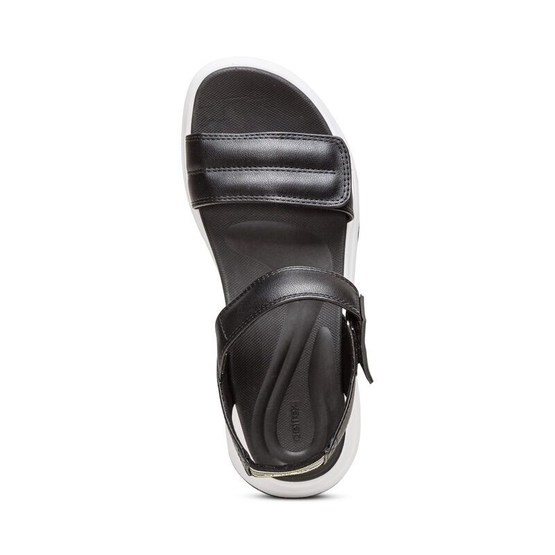 Giày Sandal sức khỏe nữ Aetrex Whit Black