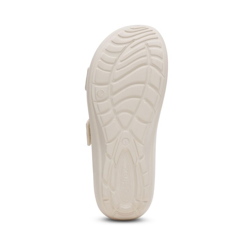 Dép quai ngang sức khỏe nữ Aetrex Kaia Ivory