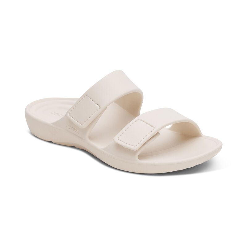 Dép quai ngang sức khỏe nữ Aetrex Kaia Ivory