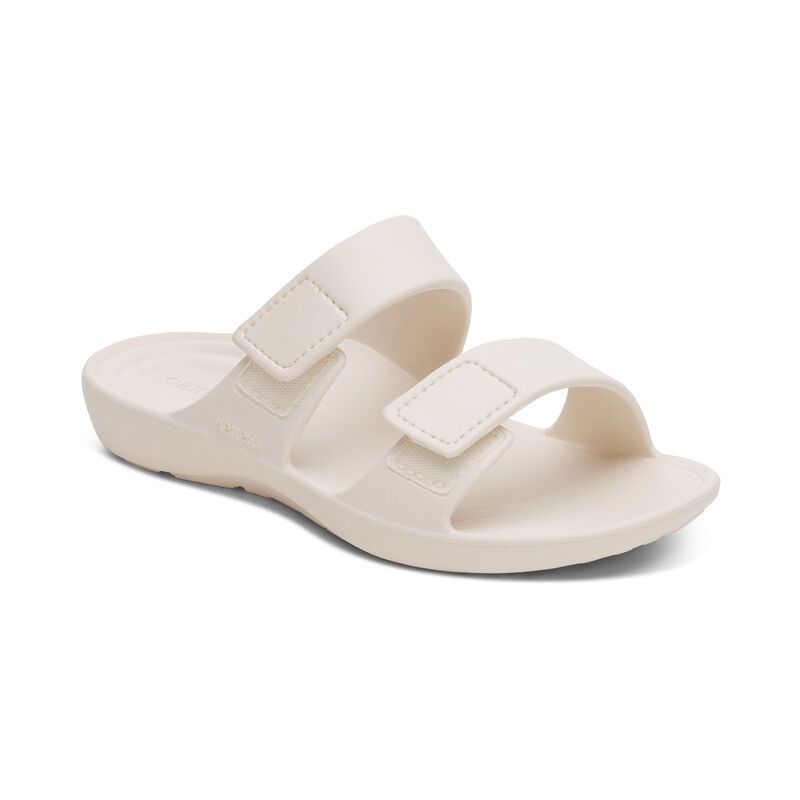 Dép quai ngang sức khỏe nữ Aetrex Kaia Ivory