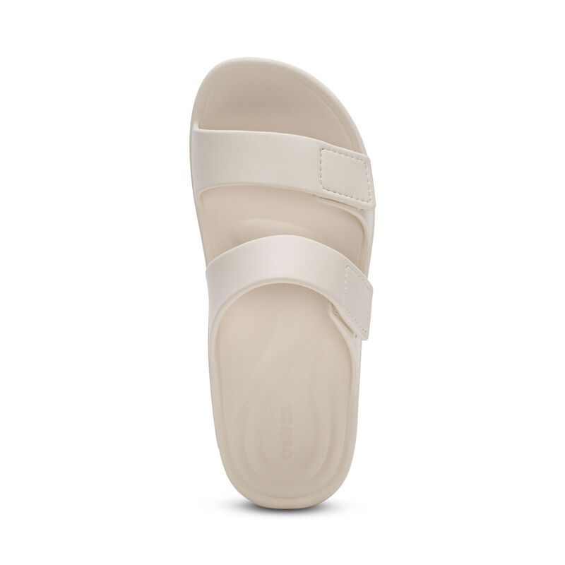 Dép quai ngang sức khỏe nữ Aetrex Kaia Ivory