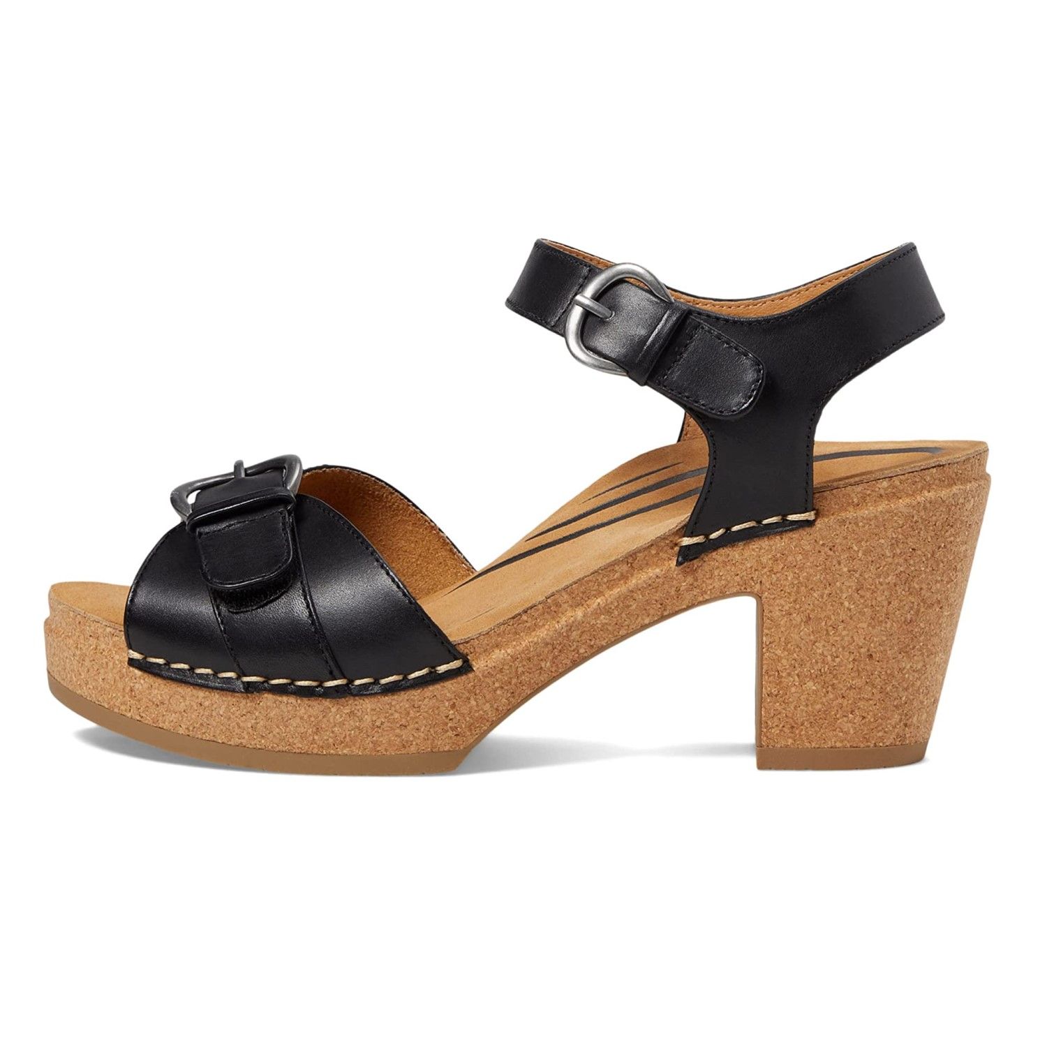 Giày sandal cao gót sức khỏe nữ Aetrex Tory Black