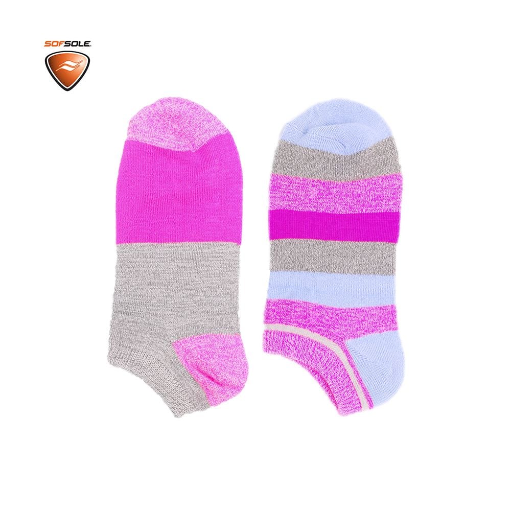 Combo 6 đôi vớ thể thao nữ Sofsole Sọc Đa màu
