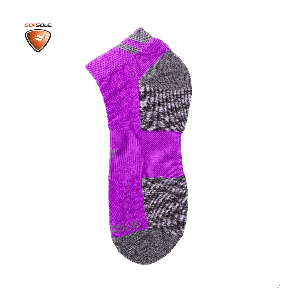 Combo 3 đôi vớ thể thao nữ Sofsole Sport Tím/Trắng